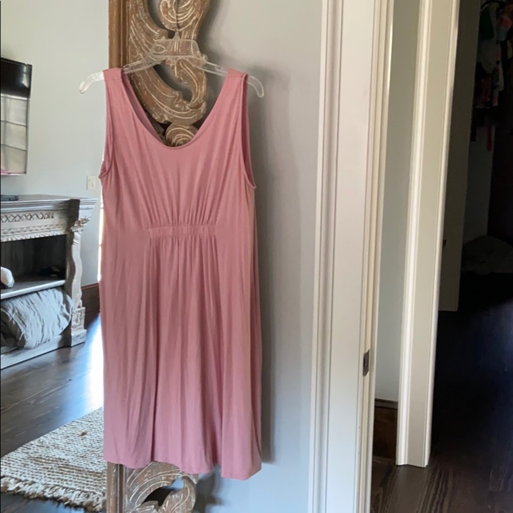 Pink blush maternity dress